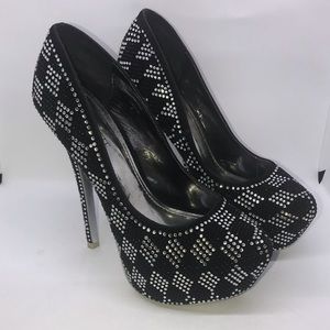Sparkle harlequin heels
